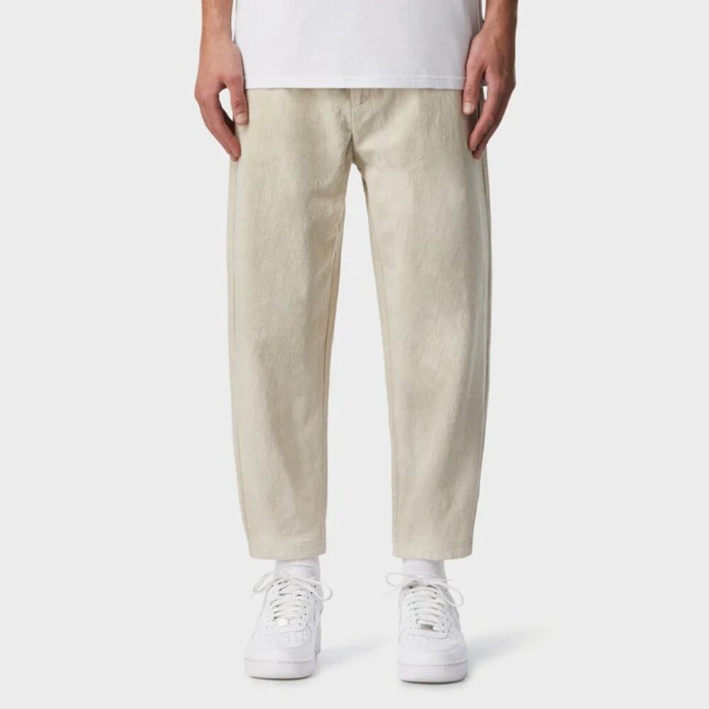 I Love Ugly linen blend pull-on pants in bone